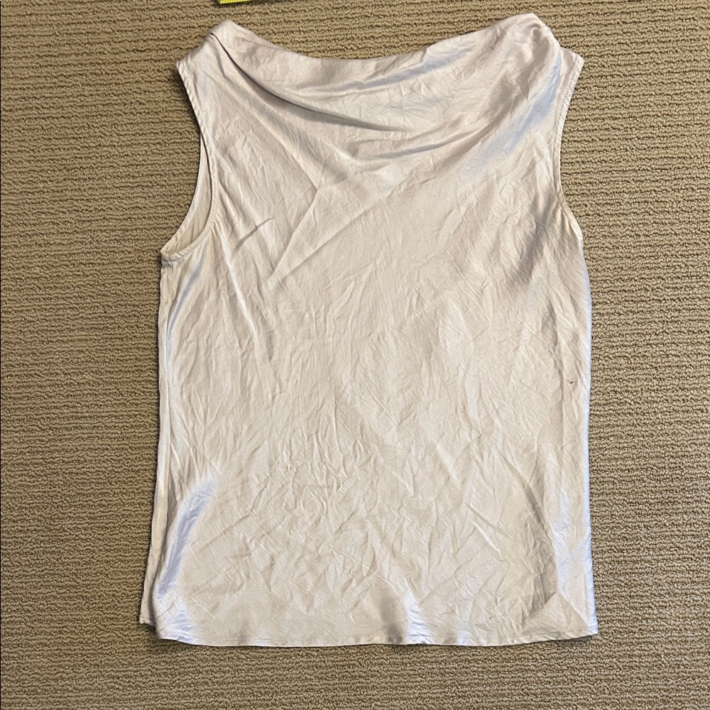 Light Grey Silk Top